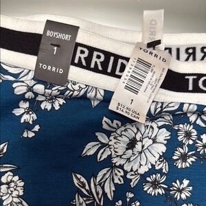 Torrid Blue Floral Boyshorts